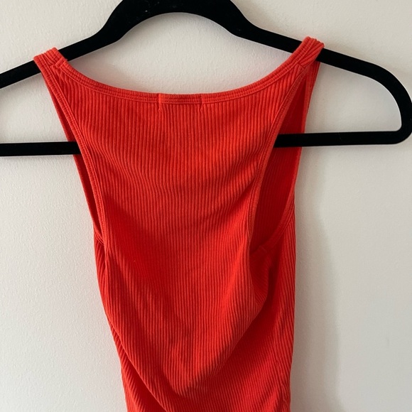 Good American Orange Ribbed Tank top - Picture 3 of 4